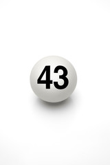 Lottokugel, Freisteller, dreiundvierzig