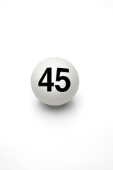 Lottokugel, Freisteller, fuenfundvierzig