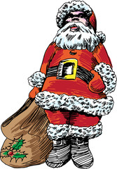 Obraz premium Santa Drawing