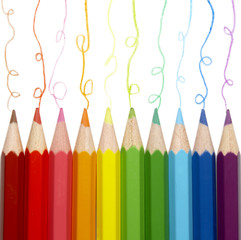 Fototapeta premium kolorowe kreślenie ołówków