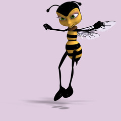 very sweet render of a honey bee in yellow and black with Clippi