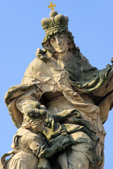 Fototapeta na wymiar Karlsbrücke Statue - Charles Bridge statue 04