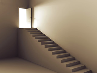 stairs to door of light