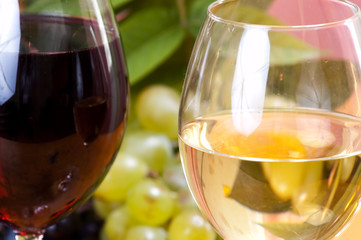 wine in glass