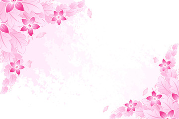 Spring background in pink