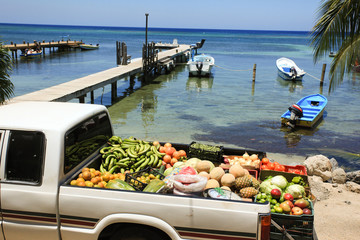 Obraz premium Fruits on the beach