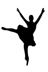 A isolated ballerina silhouette