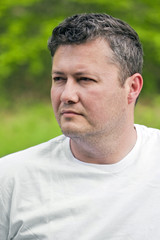 Fototapeta premium Serious looking man
