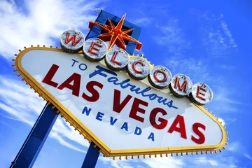 Deurstickers Welkom bij Las Vegas-bord © Bryan Busovicki