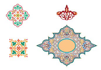 Islamic Oriental Elements of Rosace in Vector