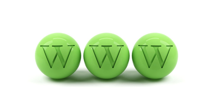 www symbol isolated on white background