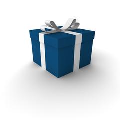 blaue Geschenkbox