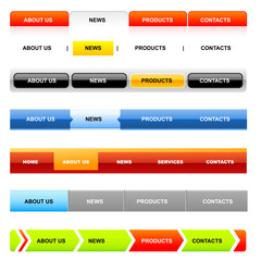 Website navigation templates 5 (variant on White)