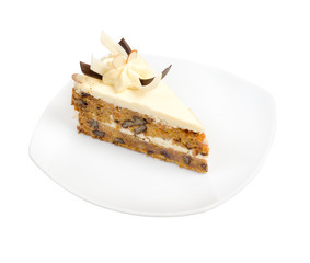 delicious cake .Isolated