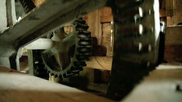 Inside machine - water mill