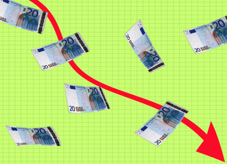 Fototapeta premium Bankructwo