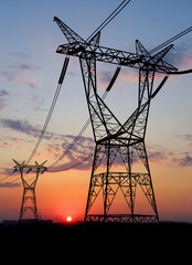 Electricity pylons