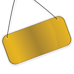 Gold labes over white background. Vector illustration