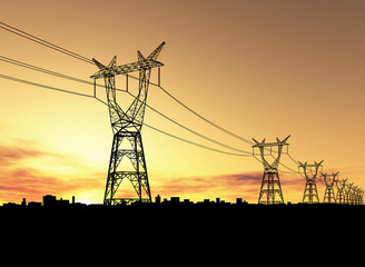 Electricity pylons