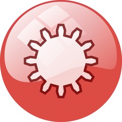 red cog button