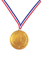chocolate medal isolated on white