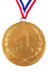 chocolate medal isolated on white