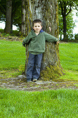 Child and big tree