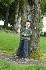 Child and big tree