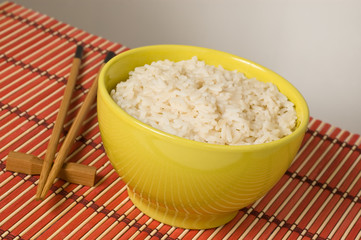 White rice in bowl
