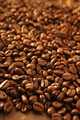 Toasted coffe beans texture