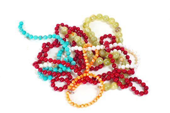 Coloured beads