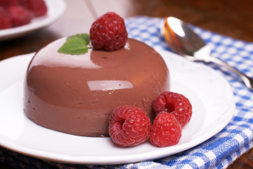 Chocolate blancmange