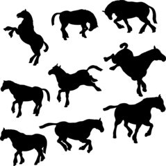 Heavy Horse Silhouettes