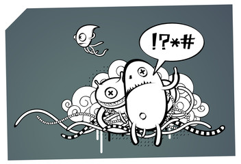 Strange graffiti image