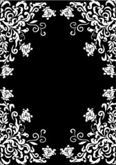 simple white floral frame