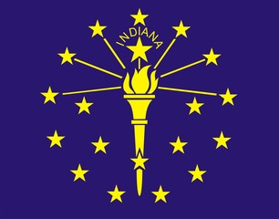 Naklejka premium Indiana Flag