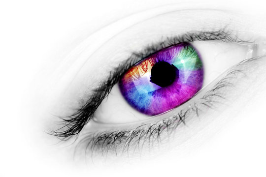 Multicolored eye