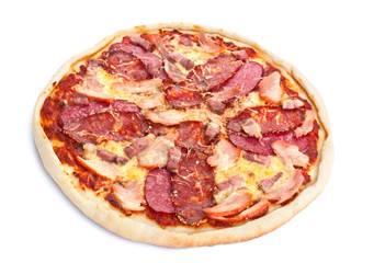 meat topping pizza