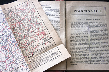 Normandy France guidebook and map