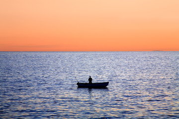 Fishing At Sunset