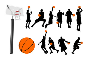 Fototapeta premium Basketball vector set