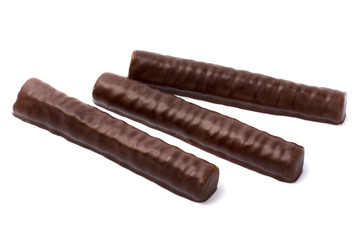 three chocolate bars