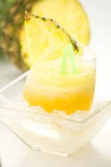 refreshing pineapple and orange milkshake