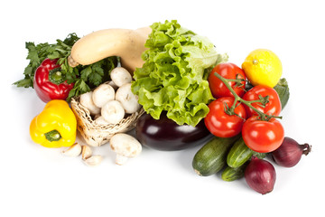 Still-life with fresh vegetables