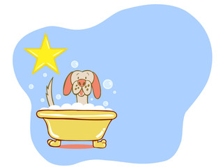 Naklejka premium Dog Bath