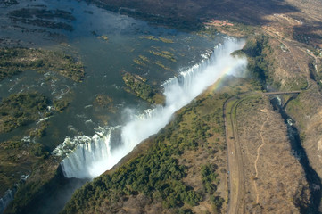Aerial view Victoria Falls