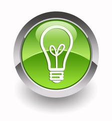 Light bulb glossy icon