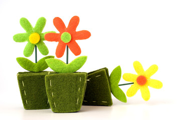 Flower decoration from felt
