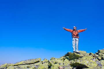Hiking in the Carpathian mountains