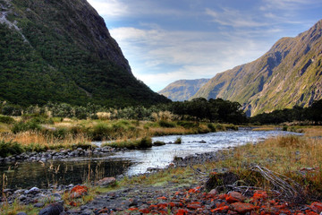 mountain and river scenery